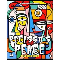 FACES OF PICASSO: A COLORING MASTERPIECE: 50 ILLUSTRATIONS BASED